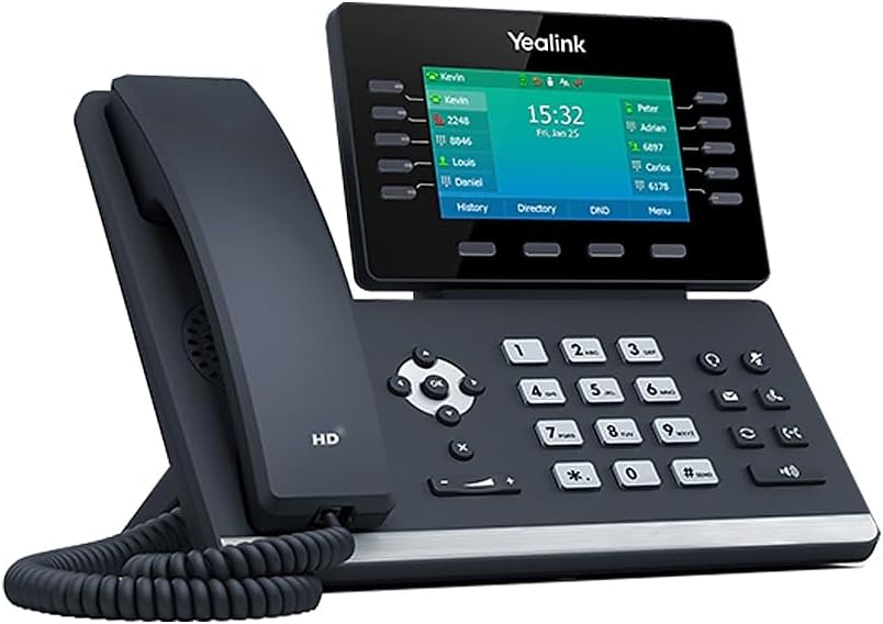 Yealink SIP-T54W téléphone fixe Noir 10 lignes Wifi  